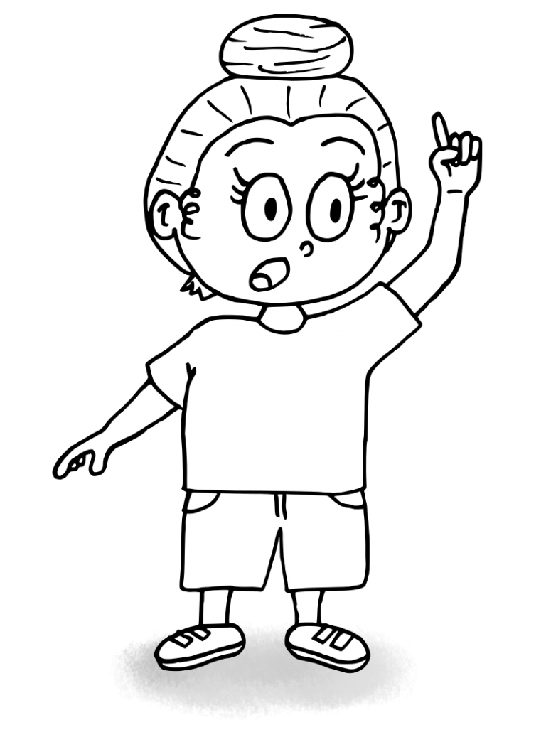 dessin fille qui lève le doigt Le blog de Mysticlolly