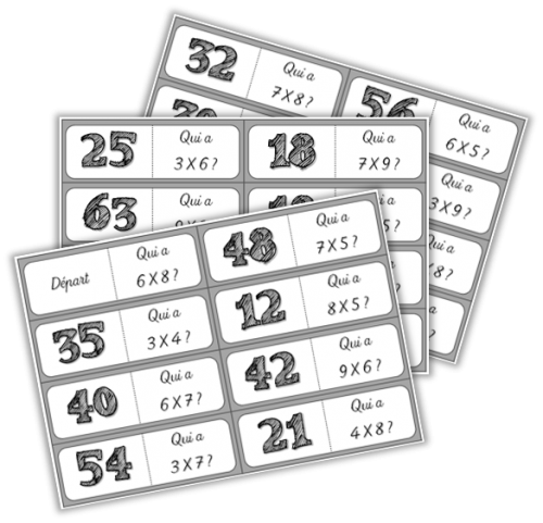 Dominos de multiplication