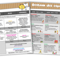 Cycle 1 - Organistation hebdomadaire des espaces