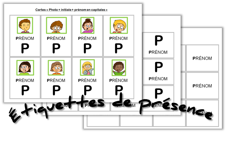 Etiquettes de présence en maternelle