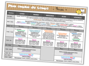 Cycle 1 - Exemple d'emploi du temps TPS-PS-MS