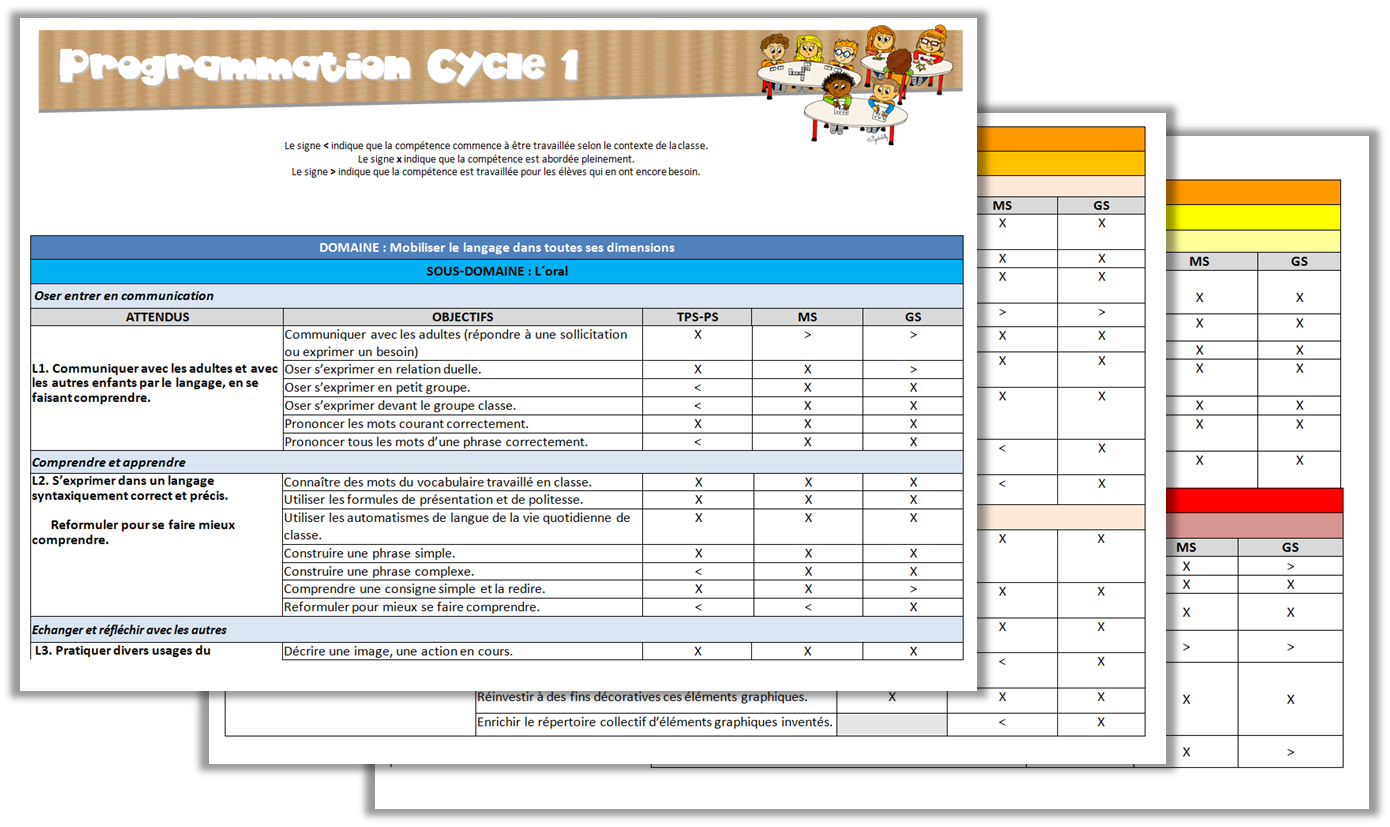 Cycle 1 Programmations Emploi Du Temps Gestion Des Espaces Le Blog De Mysticlolly