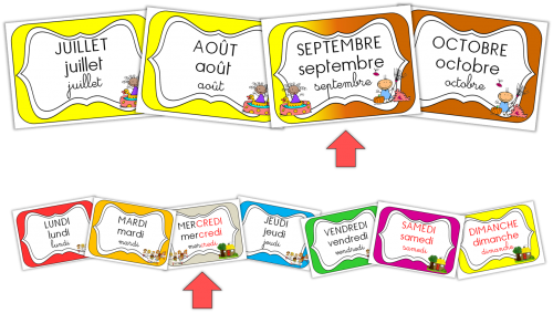 Etiquettes date maternelle