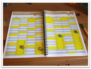 calendrier carnet de bord