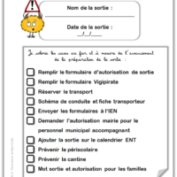 Direction d'école - mémo sortie scolaire