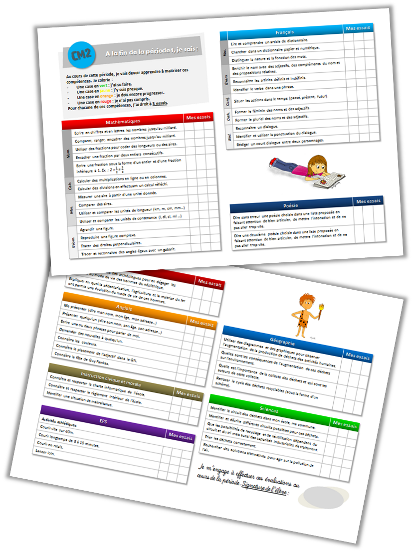 Evaluation Autogeree Et Plan De Travail Ce1 Ce2 Le Blog De Mysticlolly