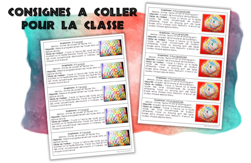 Consignes pour la classe - Ateliers graphiques GS