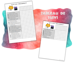 Tableau de suivi - Ateliers graphiques GS