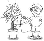 Dessin - Responsable des plantes